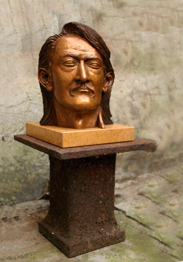 JEAN-PAUL BERTRAND - 2012 - bronzen portret - 22 cm, met sokkel 25 cm - eigen collectie